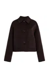 Arma Exclusive Kerry Cropped Wool Jacket In Brown