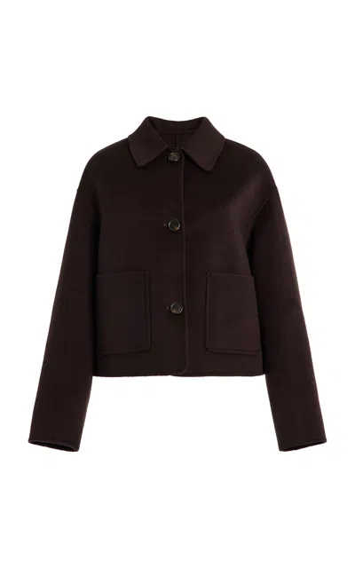 Arma Exclusive Kerry Cropped Wool Jacket In Brown