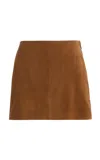 Arma Exclusive Melody Suede Mini Skirt In Brown