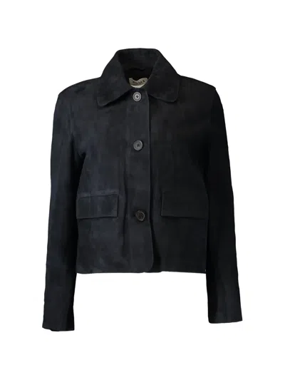 Arma Fem Suede Jacket In Blue
