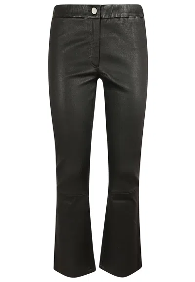 Arma Fitted Stretch Plongé Leather Trousers In Black