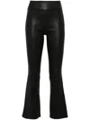 Arma Flared Cropped Leather Trousers In Black