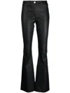 Arma Lively Cropped Flared Suede Trousers In 黑色
