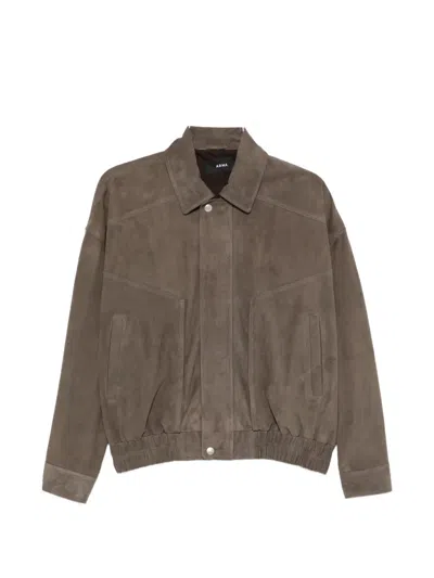 Arma Frederica Bomber Leather Jacket In Brown