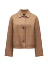 Arma Long-sleeved Leather Jacket In Brown
