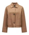 Arma Long-sleeved Leather Jacket In Brown