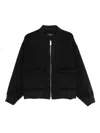 Arma Garni Zip-front Patch-pocket Jacket In Black