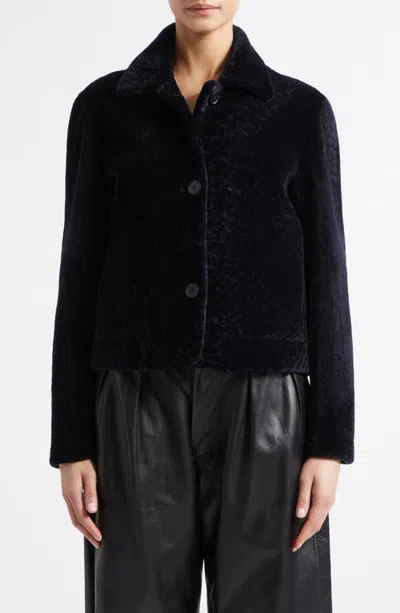 Arma Genuine Emy Merino Shearling Jacket In Black