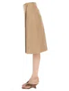 Arma Chic Front Button Mini Skirt In Brown