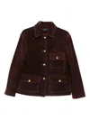 Arma Gold-button Flap-pocket Jacket In Brown