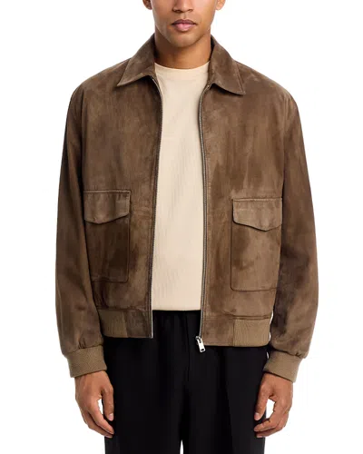Arma Gwenno Suede Leather Jacket In Brown