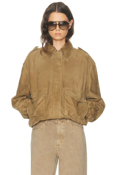 Arma Halti Lamb Suede Jacket In Brown