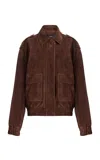 Arma Halti Suede Jacket In Brown