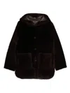 Arma Hooded Patch-pocket Jacket In Brown