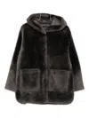 Arma Hooded Patch-pocket Jacket In Brown