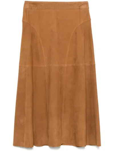 Arma Indrina Midi Skirt In Brown