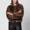 Arma Indy Reversible Shearling Jacket In Brown