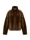 Arma Indy Reversible Shearling Jacket In Brown
