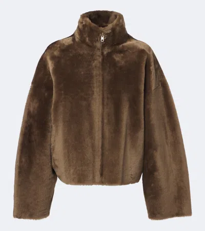 Arma Indy Reversible Shearling Jacket In Brown