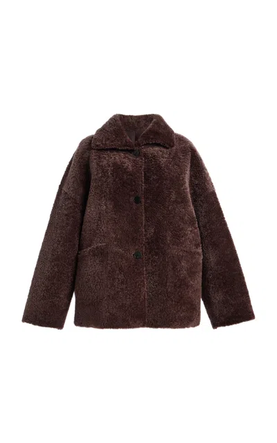 Arma Isabella Merinillo Alba Shearling Jacket In Brown