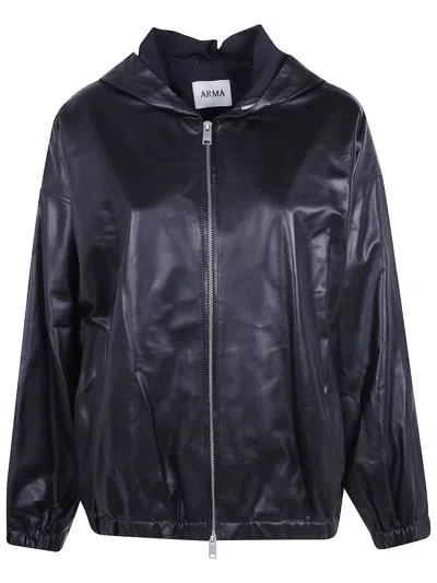 Arma Jacket Leather "guisy" In Black