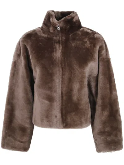 Arma Jacket Leather "indy" In Brown