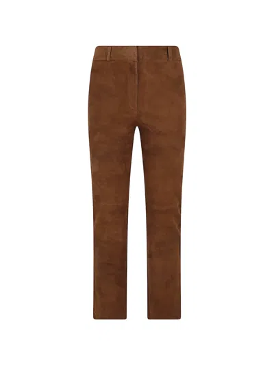 Arma Jen Suede Slim-fit Trousers In Multi