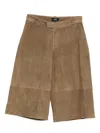 Arma Jina Suede Bermuda Shorts In Brown