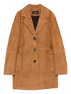 Arma Joni Suede Coat In Brown