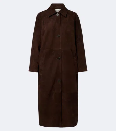 Arma Judy Suede Coat In Brown