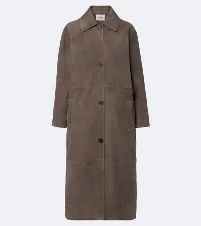 Arma Judy Suede Coat In Grey