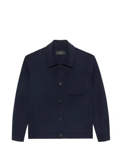 Arma Jur Button-up Wool Jacket In Blau