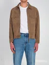 Arma Flap-pocket Kale Suede Jacket In Brown