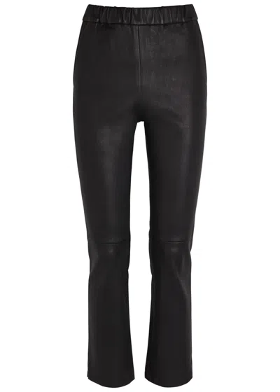Arma Kamilla Slim-leg Leather Trousers In Animal Print