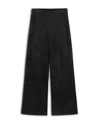 Arma Karina Suede Wide Leg Pants In Black