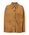 Arma Kaylee Paneled Suede Jacket In Brown