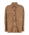 Arma Kaylee Suede Jacket In Brown