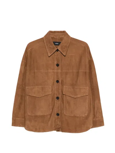 Arma Kaylee Suede Jacket In Brown