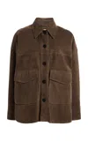 Arma Kaylee Lamb Suede Jacket In Brown