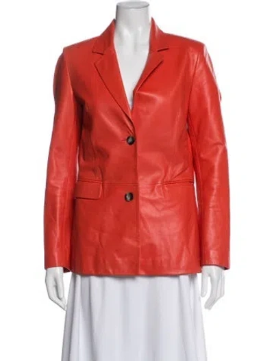 Pre-owned Arma Lamb Leather Blazer In Orange