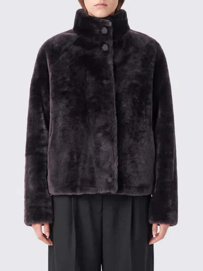 Arma Lambskin Leather Bomber Jacket With Epaulettes And Flap Pockets In Black