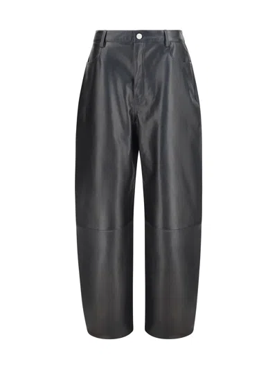 Arma Lambskin Leather Trousers In Black