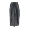 Arma Midi Black Skirt With Front Slit