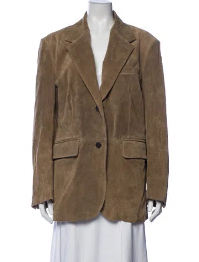 Pre-owned Arma Leather Blazer In Brown