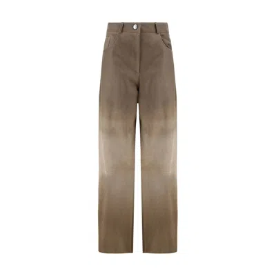 Arma Leather Catania Pants In Blue