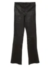 Arma Leather Flared Pants In Black