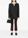 Arma Leather Flared Trousers In Red