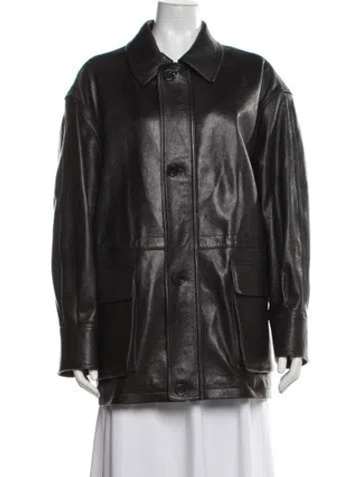 Pre-owned Arma Leather Jacket In Black