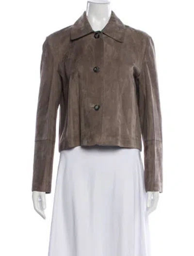 Pre-owned Arma Leather Jacket In Neutral