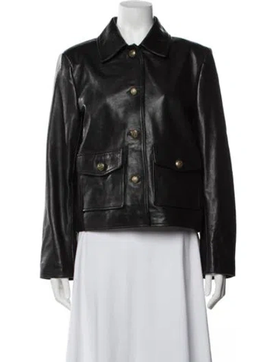 Pre-owned Arma Leather Jacket W/ Tags In Black